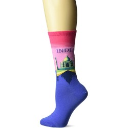HotSox Womens India Socks, Hot Pink, 1 Pair, Womens Shoe 4-10
