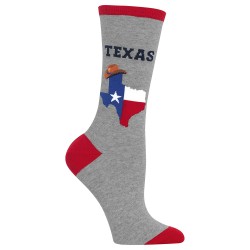 HotSox Womens Texas Socks, Sweatshirt Grey Heather, 1 Pair, Womens Shoe 4-10 HotSox Womens Texas Socks, Sweatshirt Grey Heather, 1 Pair, Womens Shoe 4-10