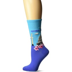 HotSox Womens Washington DC Socks, Light Blue, 1 Pair, Womens Shoe 4-10