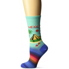 HotSox Womens Mexico Socks, Mint, 1 Pair, Womens Shoe 4-10