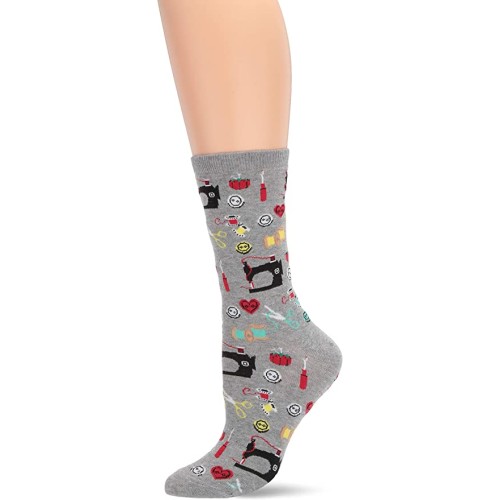 HotSox Womens Sewing Supplies Socks, Sweat Heather Grey, 1 Pair, Womens Shoe Size 4-10 HotSox Womens Sewing Supplies Socks, Sweat Heather Grey, 1 Pair, Womens Shoe Size 4-10