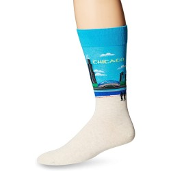 HotSox Mens Chicago Socks, Light Blue, 1 Pair, Mens Shoe 6-12.5 HotSox Mens Chicago Socks, Light Blue, 1 Pair, Mens Shoe 6-12.5