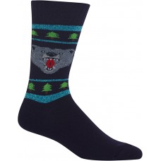 HotSox Mens Bear Socks, Navy, 1 Pair, Mens Shoe 6-12.5