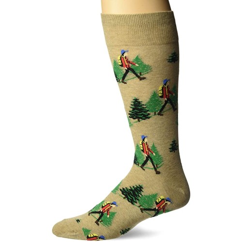 HotSox Mens Hiker Socks, Hemp Heather, 1 Pair, Mens Shoe Size 6-12.5