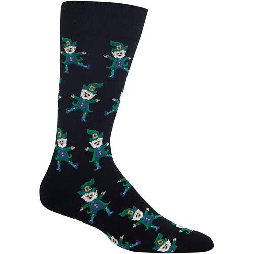 HotSox Mens Dancing LeprechauN Socks, Black, 1 Pair, Mens Shoe Size 6-12.5 HotSox Mens Dancing LeprechauN Socks, Black, 1 Pair, Mens Shoe Size 6-12.5