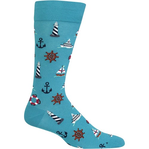 HotSox Mens Nautical Icons Socks, Grey Heather, 1 Pair, Mens Shoe Size 6-12.5 HotSox Mens Nautical Icons Socks, Grey Heather, 1 Pair, Mens Shoe Size 6-12.5