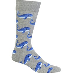 HotSox Mens Whale Socks, Grey Heather, 1 Pair, Mens Shoe Size 6-12.5 HotSox Mens Whale Socks, Grey Heather, 1 Pair, Mens Shoe Size 6-12.5
