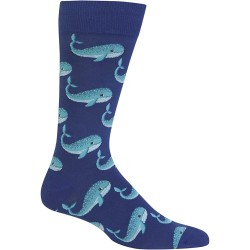 HotSox Mens Whale Socks, Dark Blue, 1 Pair, Mens Shoe Size 6-12.5 HotSox Mens Whale Socks, Dark Blue, 1 Pair, Mens Shoe Size 6-12.5