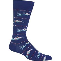 HotSox Mens Swimmers Socks, Dark Blue, 1 Pair, Mens Shoe Size 6-12.5