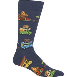 HotSox Mens Food Trucks Socks, Denim Heather, 1 Pair, Mens Shoe Size 6-12.5 HotSox Mens Food Trucks Socks, Denim Heather, 1 Pair, Mens Shoe Size 6-12.5