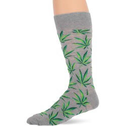 HotSox Mens Weed Socks, Grey Heather, 1 Pair, Mens Shoe Size 6-12.5 HotSox Mens Weed Socks, Grey Heather, 1 Pair, Mens Shoe Size 6-12.5