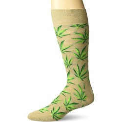 HotSox Mens Weed Socks, Hemp Heather, 1 Pair, Mens Shoe Size 6-12.5 HotSox Mens Weed Socks, Hemp Heather, 1 Pair, Mens Shoe Size 6-12.5