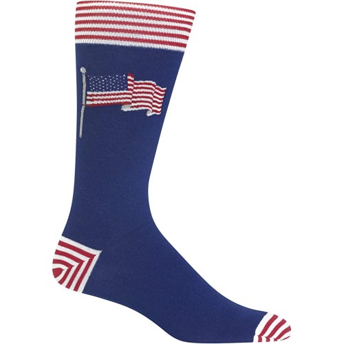 HotSox Mens American Flag Socks, Dark Blue, 1 Pair, Mens Shoe Size 6-12.5 HotSox Mens American Flag Socks, Dark Blue, 1 Pair, Mens Shoe Size 6-12.5