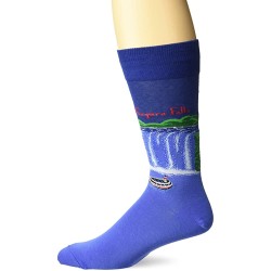 HotSox Mens Niagara Falls Socks, Dark Blue, 1 Pair, Mens Shoe 6-12.5