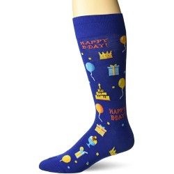 HotSox Mens Happy Birthday Socks, Dark Blue, 1 Pair, Mens Shoe Size 6-12.5 HotSox Mens Happy Birthday Socks, Dark Blue, 1 Pair, Mens Shoe Size 6-12.5