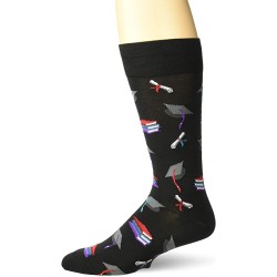 HotSox Mens Graduation Socks, Black, 1 Pair, Mens Shoe Size 6-12.5 HotSox Mens Graduation Socks, Black, 1 Pair, Mens Shoe Size 6-12.5