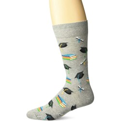 HotSox Mens Graduation Socks, Grey Heather, 1 Pair, Mens Shoe Size 6-12.5 HotSox Mens Graduation Socks, Grey Heather, 1 Pair, Mens Shoe Size 6-12.5