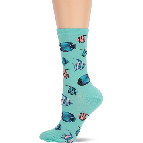 HotSox Womens Tropical Fish Socks, Jade, 1 Pair, Womens Shoe Size 4-10 HotSox Womens Tropical Fish Socks, Jade, 1 Pair, Womens Shoe Size 4-10
