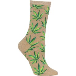 HotSox Womens Marijuana Socks, Hemp Heather, 1 Pair, Womens Shoe 4-10 HotSox Womens Marijuana Socks, Hemp Heather, 1 Pair, Womens Shoe 4-10