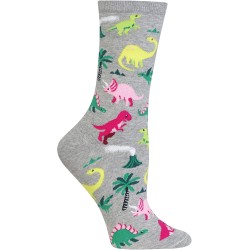 HotSox Womens Dinosaurs Socks, Grey Heather, 1 Pair, Womens Shoe 4-10 HotSox Womens Dinosaurs Socks, Grey Heather, 1 Pair, Womens Shoe 4-10