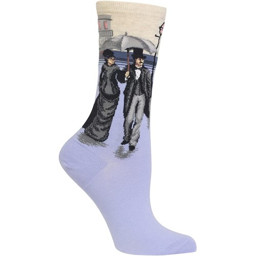 HotSox Womens Paris Street. A Rainy Day. Socks, Natural Melange, 1 Pair, Womens Shoe 4-10 HotSox Womens Paris Street. A Rainy Day. Socks, Natural Melange, 1 Pair, Womens Shoe 4-10