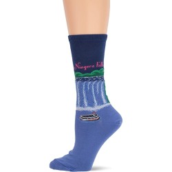 HotSox Womens Niagara Falls Socks, Dark Blue, 1 Pair, Womens Shoe 4-10