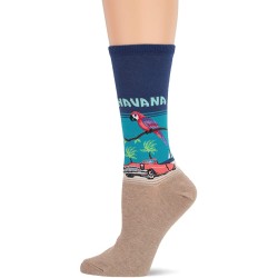 HotSox Womens Havana Socks, Dark Blue, 1 Pair, Womens Shoe 4-10