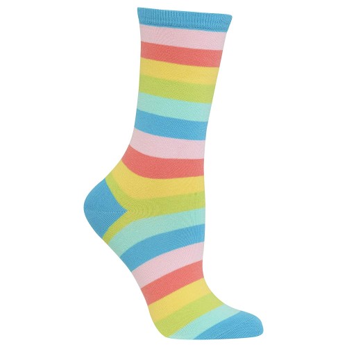 Hot Sox Women's Conversation Starter Novelty Casual Crew Socks, Happy Birthday (Light Blue), Shoe Size: 4-10