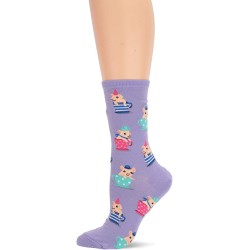 HotSox Womens Teacup Pig Socks, Lavender, 1 Pair, Womens Shoe Size 4-10 HotSox Womens Teacup Pig Socks, Lavender, 1 Pair, Womens Shoe Size 4-10