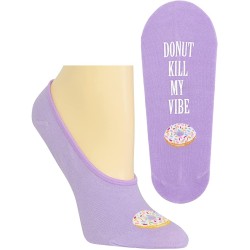 HotSox Womens Donut Kill My Vibe Socks, Lavender, 1 Pair, Womens Shoe 4-10 HotSox Womens Donut Kill My Vibe Socks, Lavender, 1 Pair, Womens Shoe 4-10