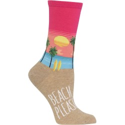 HotSox Womens Beach Please Socks, Hot Pink, 1 Pair, Womens Shoe Size 4-10 HotSox Womens Beach Please Socks, Hot Pink, 1 Pair, Womens Shoe Size 4-10