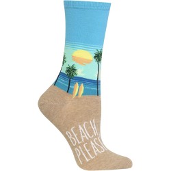 HotSox Womens Beach Please Socks, Light Blue, 1 Pair, Womens Shoe Size 4-10 HotSox Womens Beach Please Socks, Light Blue, 1 Pair, Womens Shoe Size 4-10