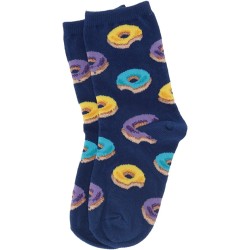 HotSox Kids Donut(S/M) Socks, Dark Blue, 1 Pair, Small/Medium