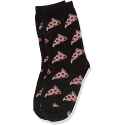 HotSox Kids Pizza(S/M) Socks, Black, 1 Pair, Small/Medium