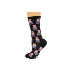 HotSox Womens Love Letter Socks, Black, 1 Pair, Womens Shoe 4-10