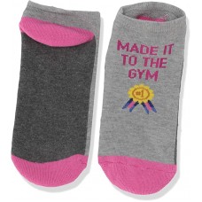 HotSox Womens Made it to the Gym Socks, Sweatshirt Grey Heather, 1 Pair, Womens Shoe 4-10