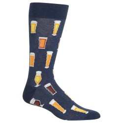 Hot Sox Beer Crew Socks 1 Pair, Denim Heather, Men's 6-12.5 Shoe Hot Sox Beer Crew Socks 1 Pair, Denim Heather, Men's 6-12.5 Shoe