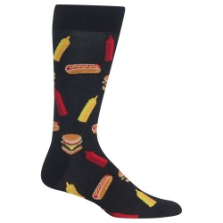 Hot Sox Men's Food and Booze Novelty Casual Crew Socks, BBQ (Black), Shoe Size: 6-12 Size: 10-13 Hot Sox Men's Food and Booze Novelty Casual Crew Socks, BBQ (Black), Shoe Size: 6-12 Size: 10-13