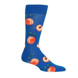 Hot Sox Men's Peaches Crew Socks 1 Pair, Blue, 6.5-12 Shoe Hot Sox Men's Peaches Crew Socks 1 Pair, Blue, 6.5-12 Shoe