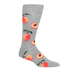 Hot Sox Men's Peaches Crew Socks 1 Pair, Grey, 6.5-12 Shoe Hot Sox Men's Peaches Crew Socks 1 Pair, Grey, 6.5-12 Shoe