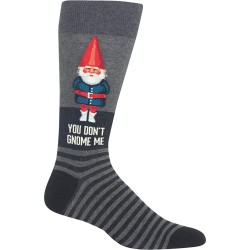 HotSox Mens You Dont Gnome Me Socks, Charcoal Heather, 1 Pair, Mens Shoe 6-12.5 HotSox Mens You Dont Gnome Me Socks, Charcoal Heather, 1 Pair, Mens Shoe 6-12.5