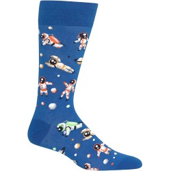 HotSox Mens Astronauts Socks, Blue, 1 Pair, Mens Shoe 6-12.5