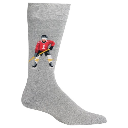Hot Sox Hockey Player Crew Socks 1 Pair, Sweatshirt Heather Grey, Men's 6-12.5 Hot Sox Hockey Player Crew Socks 1 Pair, Sweatshirt Heather Grey, Men's 6-12.5