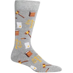 HotSox Mens Lawyer Socks, Sweatshirt Grey Heather, 1 Pair, Mens Shoe 6-12.5