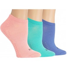 HotSox Womens 3pk Yoga Non Skid Socks, Assortment 4, 3 Pair, Womens Shoe 4-10