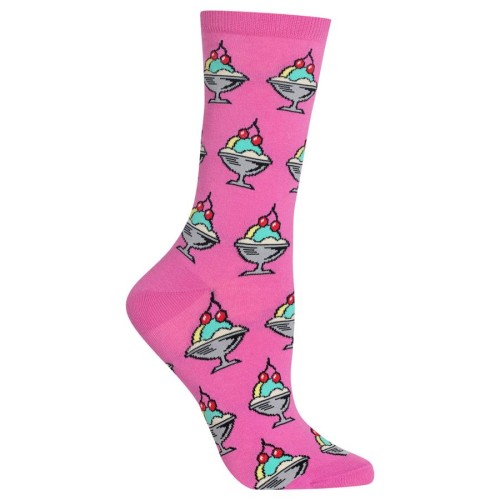 HotSox Womens Ice Cream Sundae Socks, Pink, 1 Pair, Womens Shoe 4-10 HotSox Womens Ice Cream Sundae Socks, Pink, 1 Pair, Womens Shoe 4-10