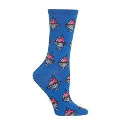 Hot Sox Women's Ice Cream Sunday Socks 1 Pair, Blue, 4-10.5 Shoe Hot Sox Women's Ice Cream Sunday Socks 1 Pair, Blue, 4-10.5 Shoe