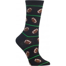 HotSox Womens Football Socks, Black, 1 Pair, Womens Shoe 4-10