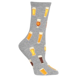 Hot Sox Beer Crew Socks, 1 Pair, Sweatshirt Heather Grey, Women's 4-10 Shoe Hot Sox Beer Crew Socks, 1 Pair, Sweatshirt Heather Grey, Women's 4-10 Shoe