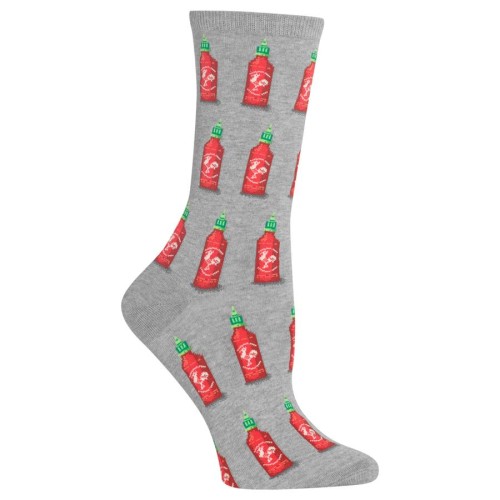 HotSox Womens Hot Sauce Socks, Sweatshirt Grey Heather, 1 Pair, Womens Shoe 4-10 HotSox Womens Hot Sauce Socks, Sweatshirt Grey Heather, 1 Pair, Womens Shoe 4-10